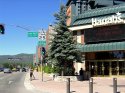 Border with Stateline, NV at Harrah's corner in South Lake Tahoe, CA